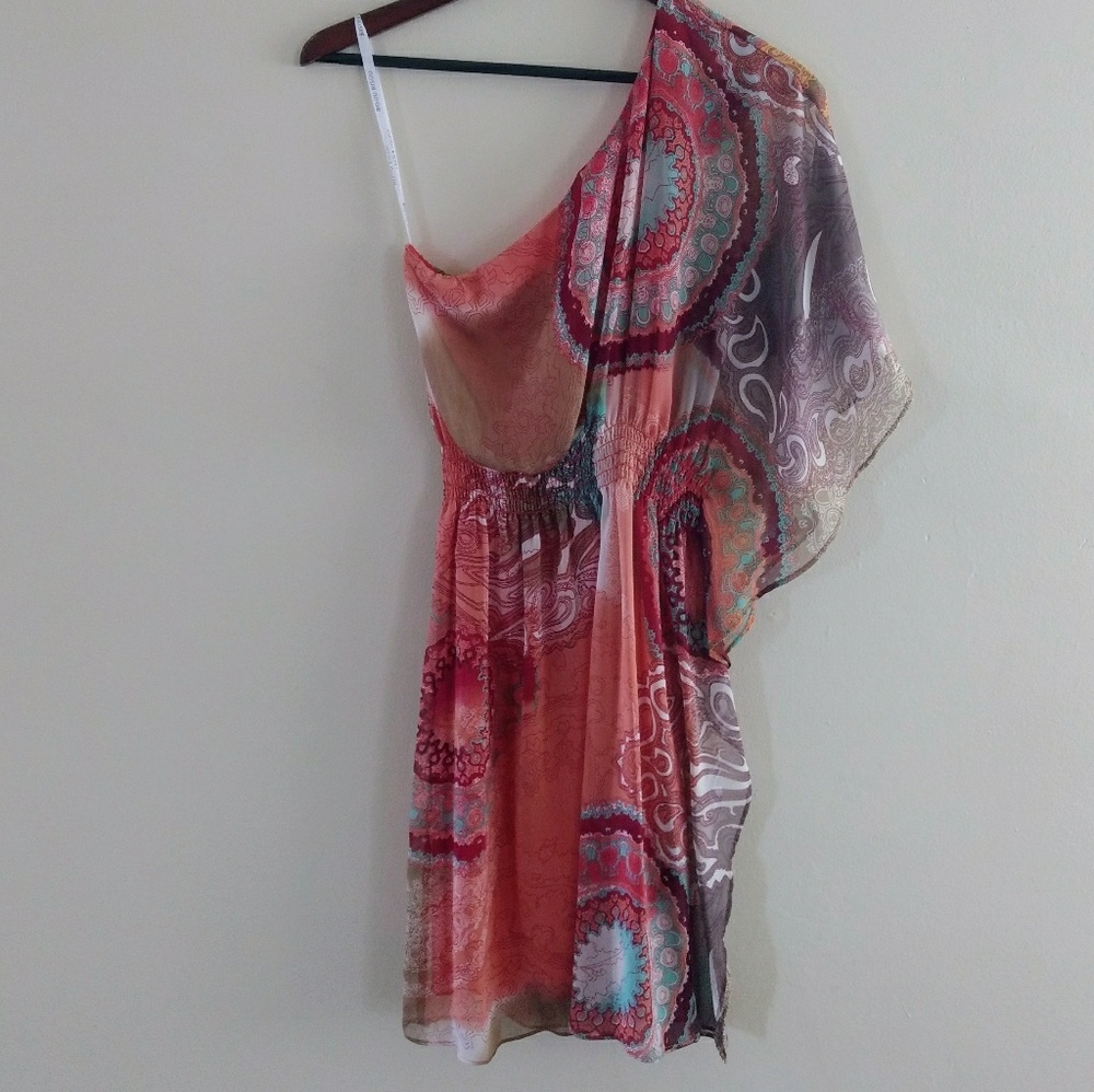 One shoulder dress by bisou bisou